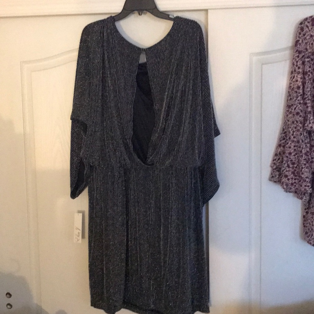 NWT sz 24w black/silver dress by ELIZA J - Picture 3 of 4